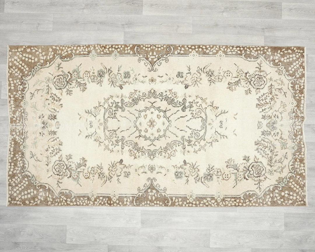 Multicolor Turkish Oushak Rug 3' 10" x 6' 11" Hand-Knotted | No. VR52215