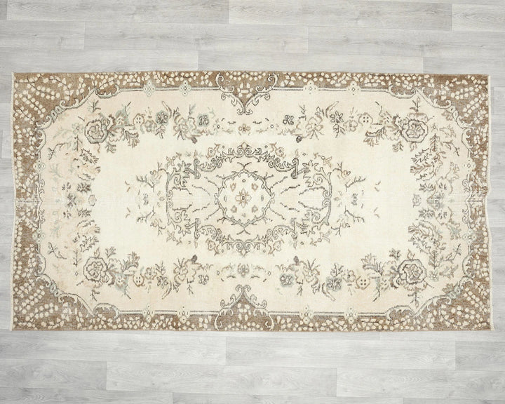 Multicolor Turkish Oushak Rug 3' 10" x 6' 11" Hand-Knotted | No. VR52215