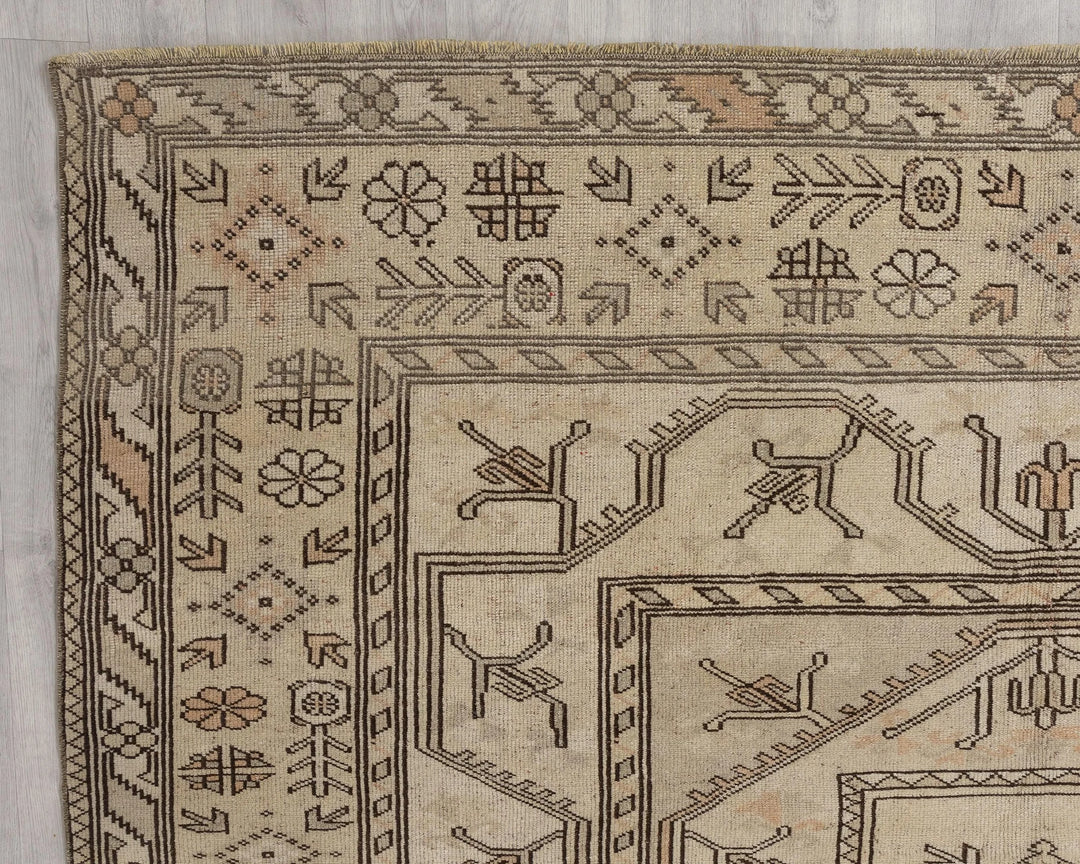 Multicolor Turkish Oushak Rug 6'9" x 8'10" Hand-Knotted | No. VR52372