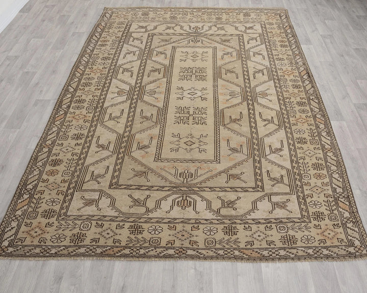 Multicolor Turkish Oushak Rug 6'9" x 8'10" Hand-Knotted | No. VR52372