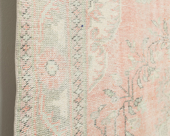 Pink Turkish Oushak Rug 5' 11" x 9' 6" Hand-Knotted | No. VR52469