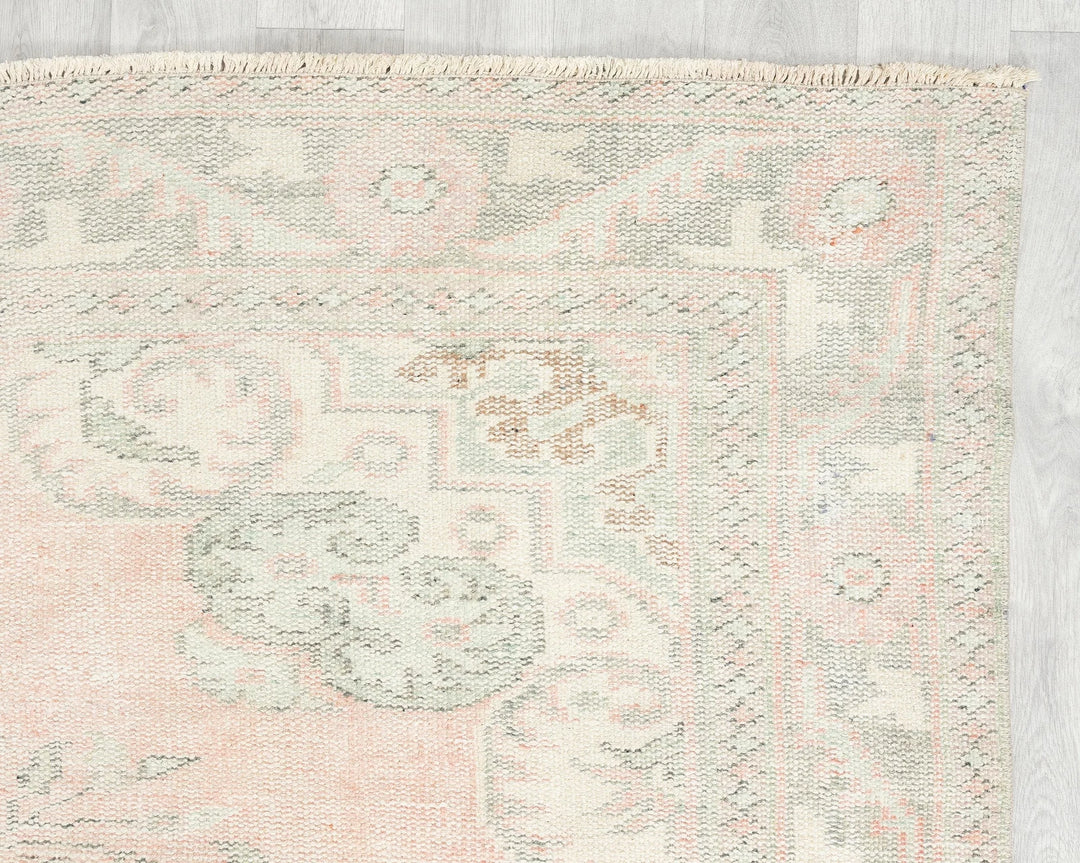 Pink Turkish Oushak Rug 5' 11" x 9' 6" Hand-Knotted | No. VR52469