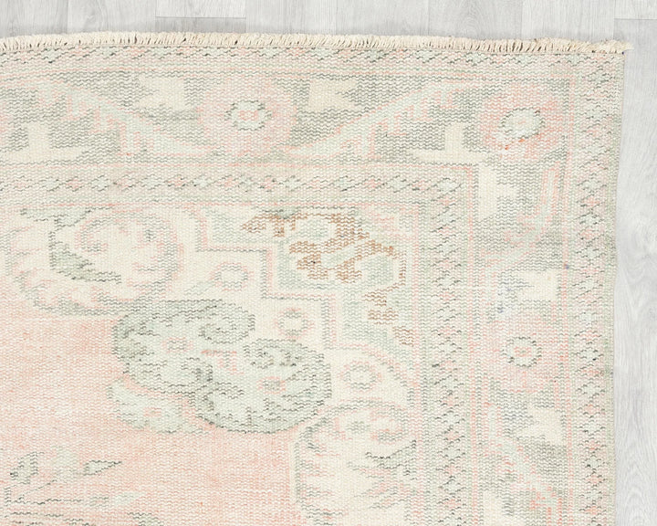 Pink Turkish Oushak Rug 5' 11" x 9' 6" Hand-Knotted | No. VR52469