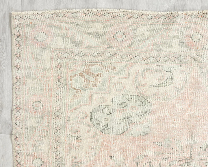 Pink Turkish Oushak Rug 5' 11" x 9' 6" Hand-Knotted | No. VR52469