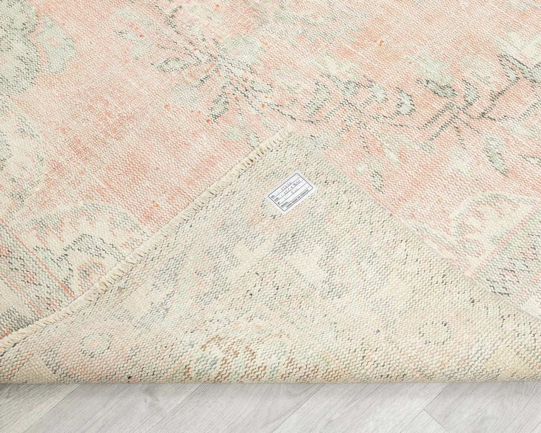 Pink Turkish Oushak Rug 5' 11" x 9' 6" Hand-Knotted | No. VR52469