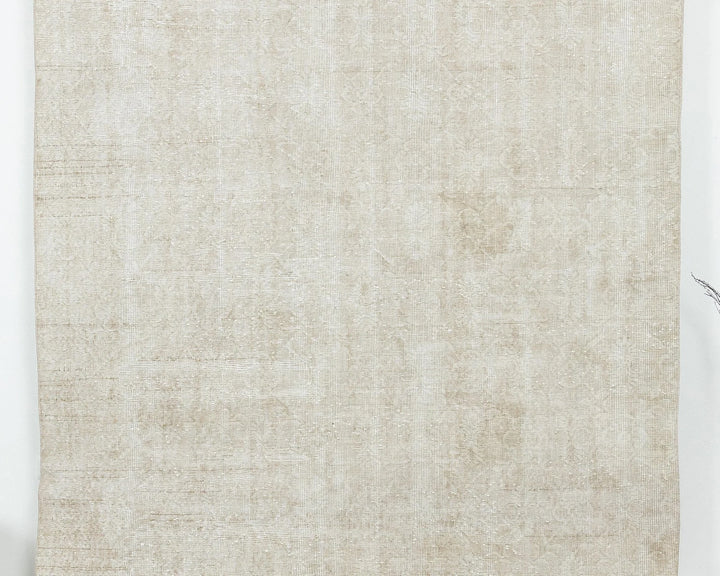Beige Turkish Oushak Rug 6'6" x 10'5" Hand-Knotted | No. VR52576