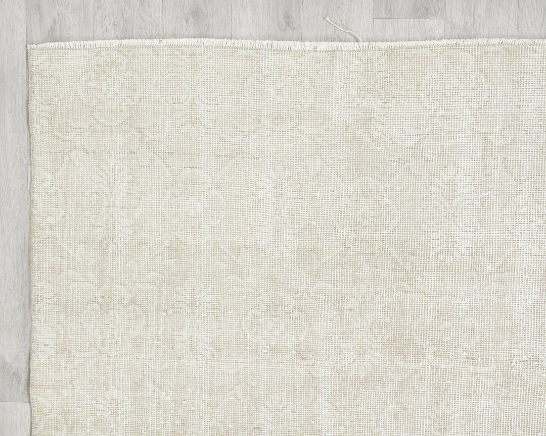 Beige Turkish Oushak Rug 6'6" x 10'5" Hand-Knotted | No. VR52576