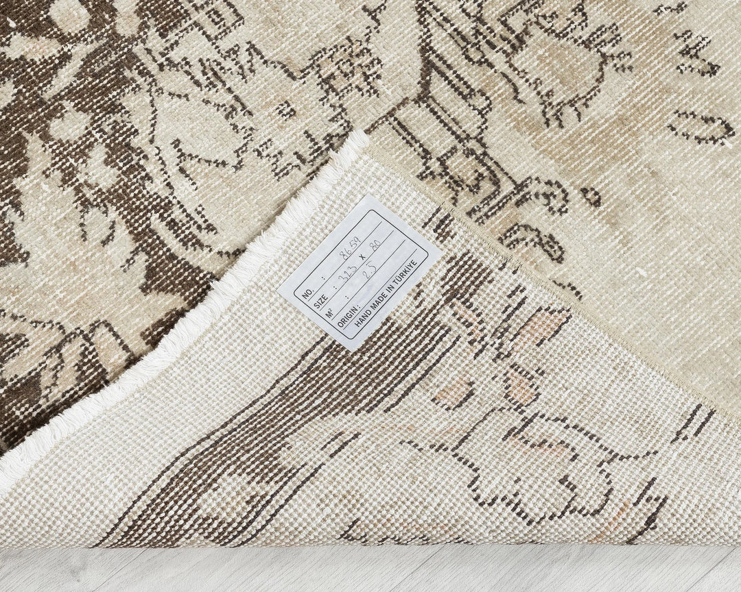 Multicolor Turkish Oushak Rug 10' 7" x 2' 7" Hand-Knotted | No. VR52598