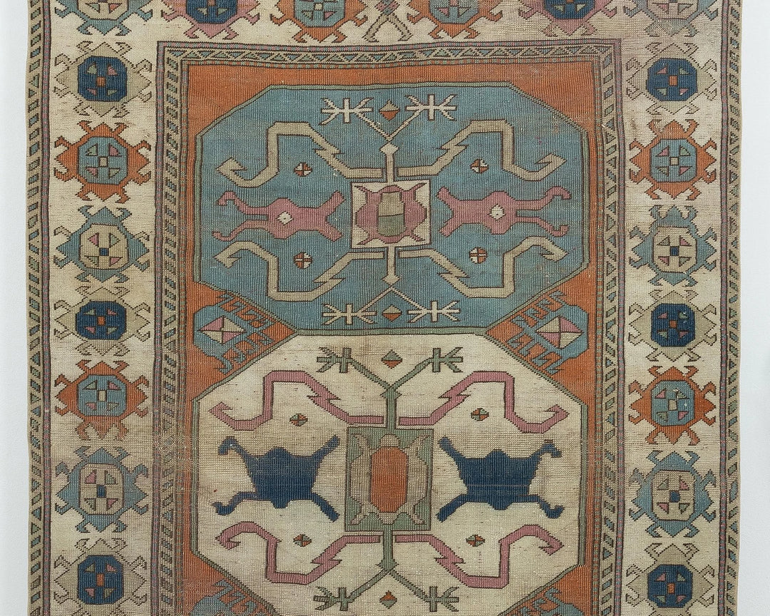 Multicolor Turkish Oushak Rug 5' 1" x 8' 2" Hand-Knotted view