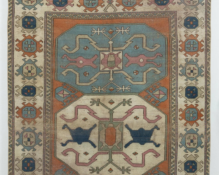 Multicolor Turkish Oushak Rug 5' 1" x 8' 2" Hand-Knotted view