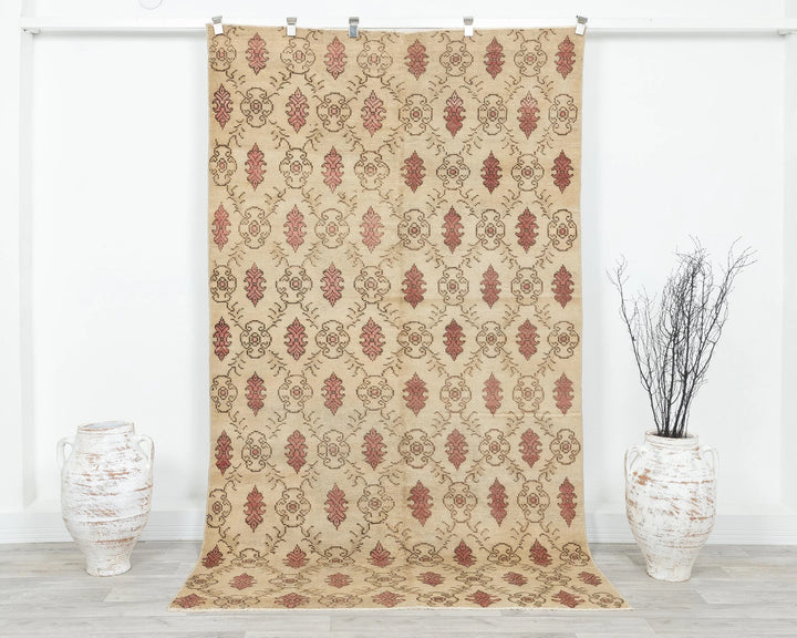 Multicolor Turkish Oushak Rug 4'10" x 8'5" Hand-Knotted | No. VR52752