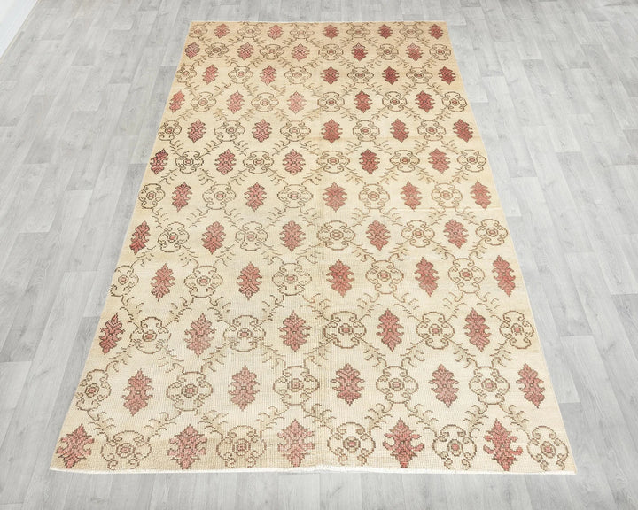 Multicolor Turkish Oushak Rug 4'10" x 8'5" Hand-Knotted | No. VR52752
