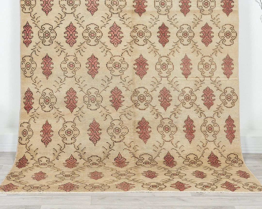 Multicolor Turkish Oushak Rug 4'10" x 8'5" Hand-Knotted | No. VR52752