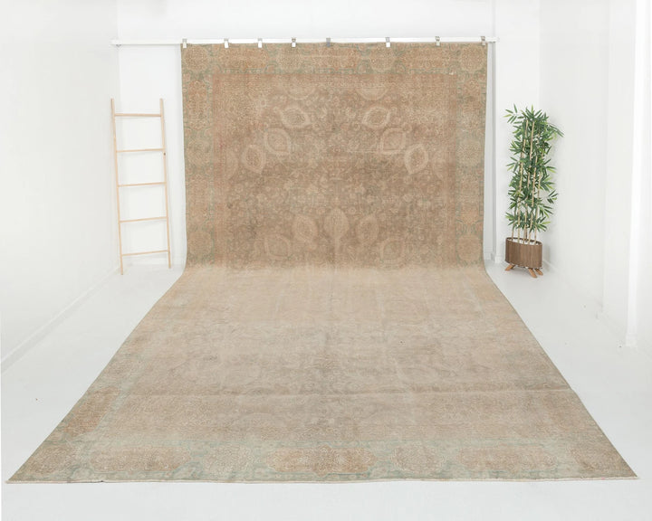 Multicolor Turkish Oushak Rug 9' x 15' 4" Hand-Knotted | No. VR52880