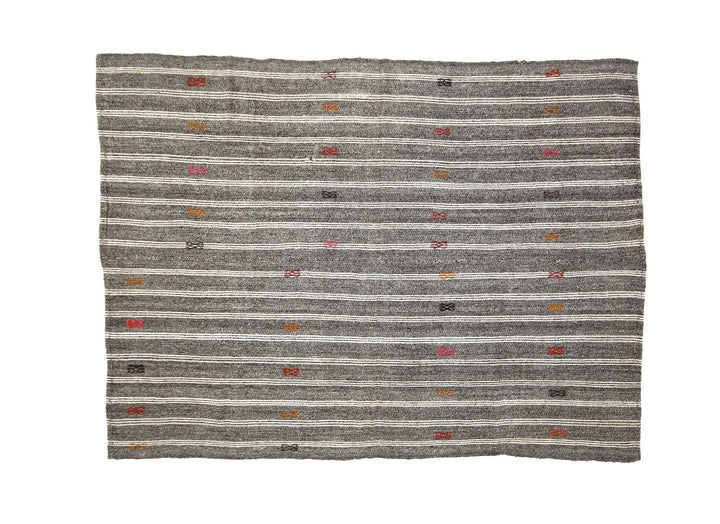 Gray Kilim Rug 6' 1" x 8' 3" | No. VR52917