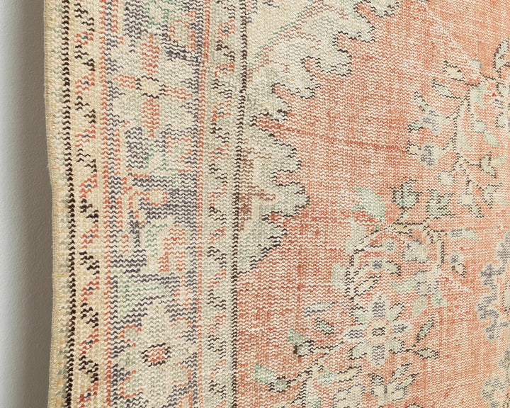 Green Turkish Oushak Rug 5' 7" x 8' 10" Hand-Knotted | No. VR52935