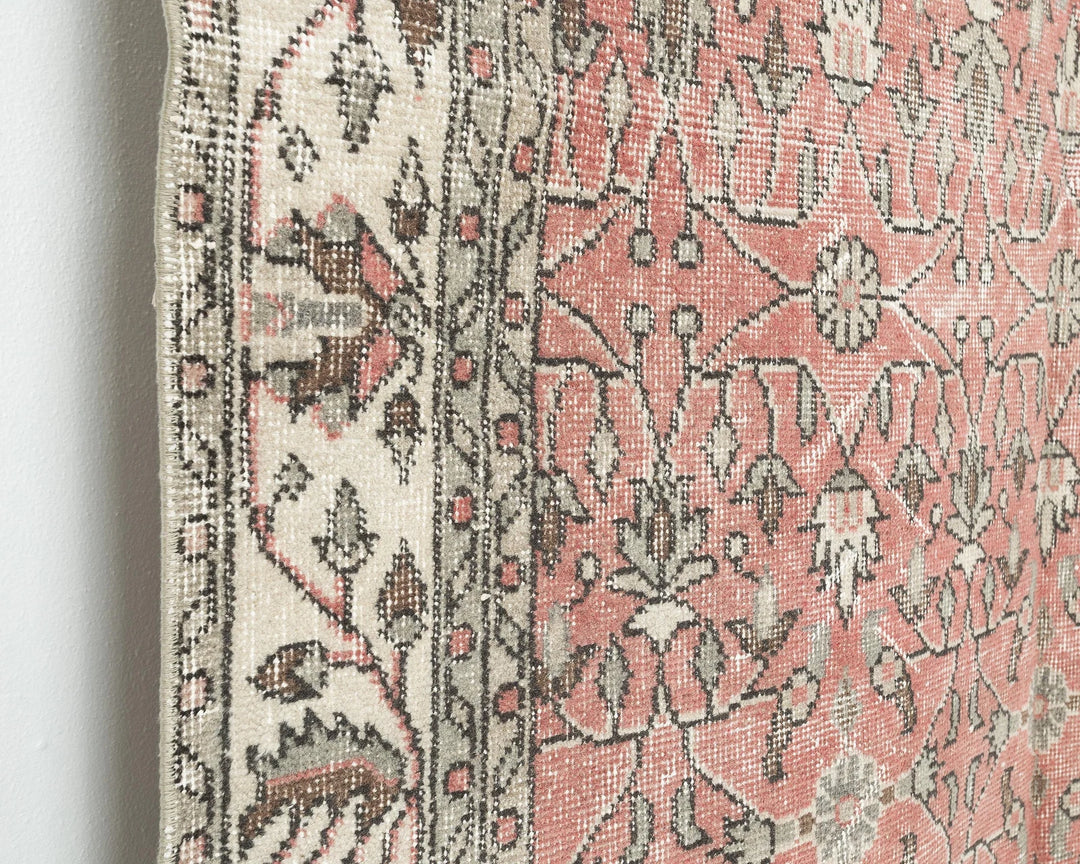 Red Turkish Oushak Rug 8' 8" x 5' 5" Hand-Knotted | No. VR52939