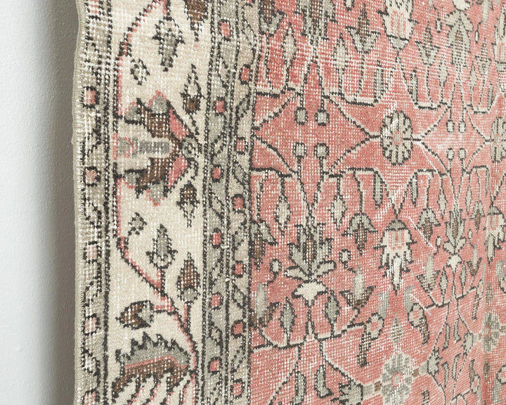 Red Turkish Oushak Rug 8' 8" x 5' 5" Hand-Knotted | No. VR52939
