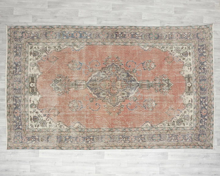 Multicolor Turkish Oushak Rug 10' 8" x 6' 11" Hand-Knotted | No. VR53162