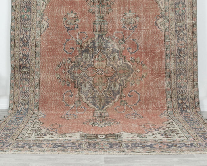 Multicolor Turkish Oushak Rug 10' 8" x 6' 11" Hand-Knotted | No. VR53162