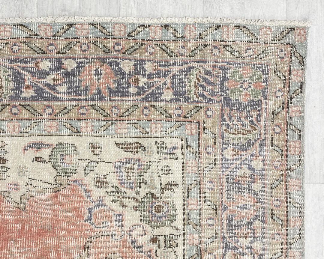 Multicolor Turkish Oushak Rug 10' 8" x 6' 11" Hand-Knotted | No. VR53162