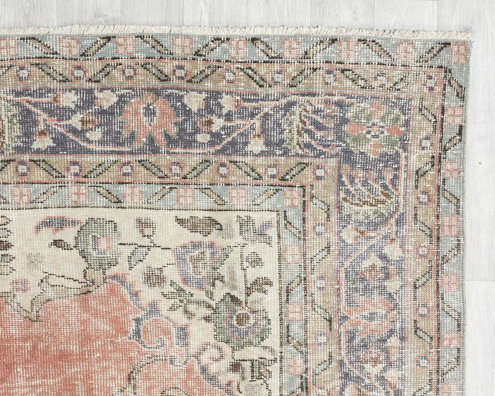 Multicolor Turkish Oushak Rug 10' 8" x 6' 11" Hand-Knotted | No. VR53162