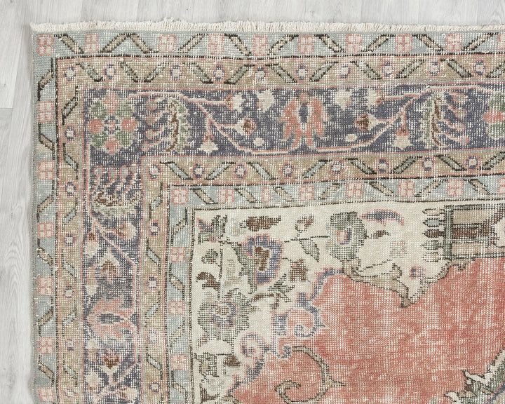 Multicolor Turkish Oushak Rug 10' 8" x 6' 11" Hand-Knotted | No. VR53162