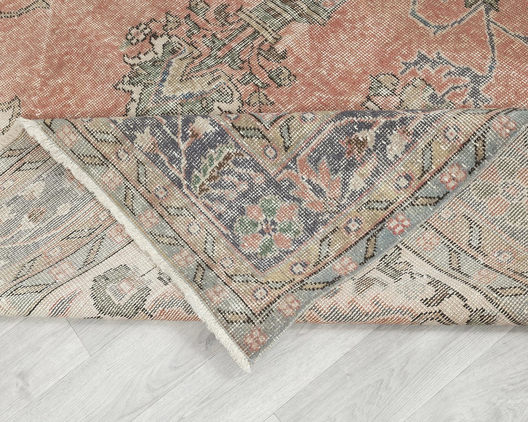Multicolor Turkish Oushak Rug 10' 8" x 6' 11" Hand-Knotted | No. VR53162