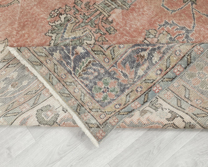 Multicolor Turkish Oushak Rug 10' 8" x 6' 11" Hand-Knotted | No. VR53162