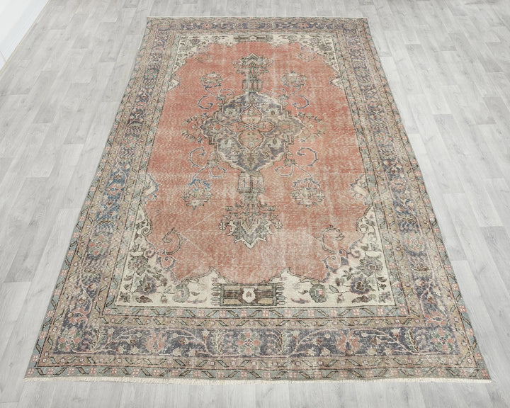 Multicolor Turkish Oushak Rug 10' 8" x 6' 11" Hand-Knotted | No. VR53162