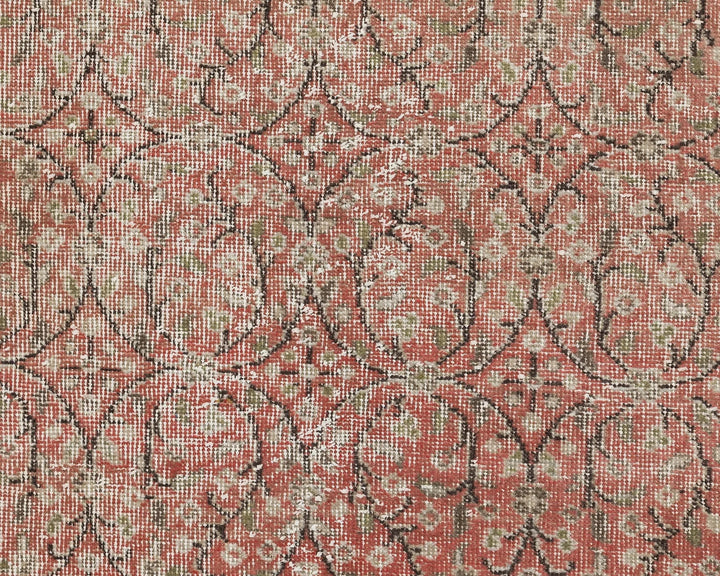 Orange Turkish Oushak Rug 2'4" x 11'1" Hand-Knotted | No. VR53190