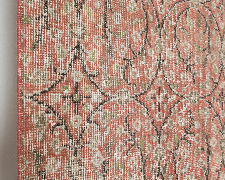 Orange Turkish Oushak Rug 2'4" x 11'1" Hand-Knotted | No. VR53190