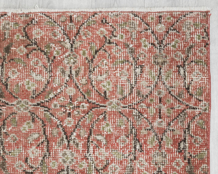 Orange Turkish Oushak Rug 2'4" x 11'1" Hand-Knotted | No. VR53190