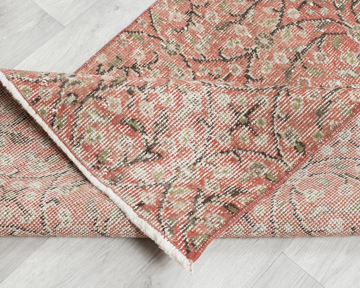 Orange Turkish Oushak Rug 2'4" x 11'1" Hand-Knotted | No. VR53190