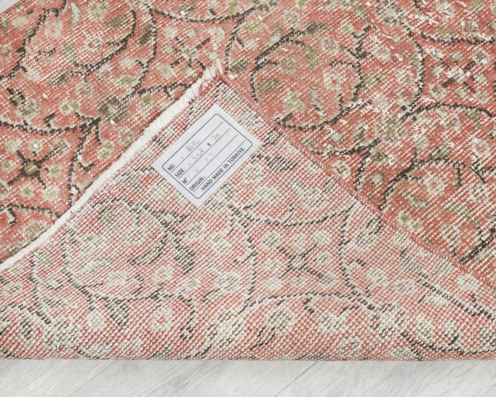 Orange Turkish Oushak Rug 2'4" x 11'1" Hand-Knotted | No. VR53190