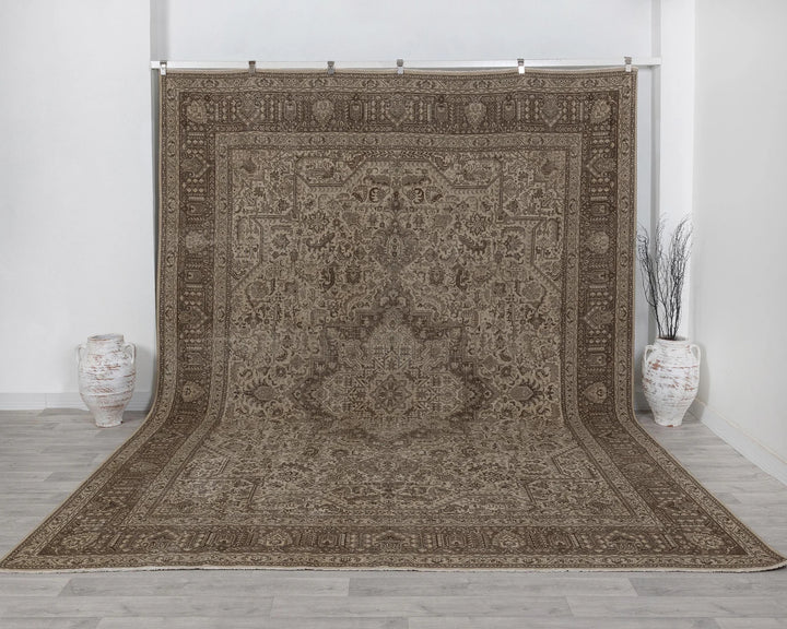 Multicolor Turkish Oushak Rug 11' x 13' 3" Hand-Knotted