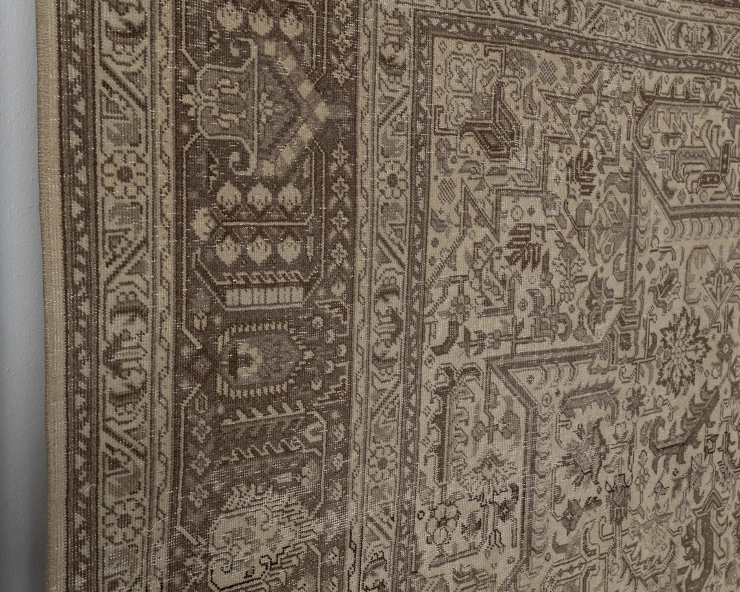 Multicolor Turkish Oushak Rug 11' x 13' 3" Hand-Knotted close-up