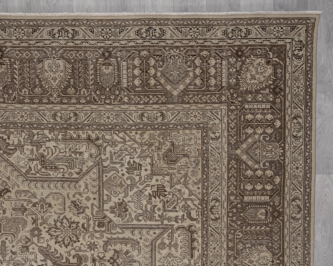 Multicolor Turkish Oushak Rug 11' x 13' 3" Hand-Knotted pattern