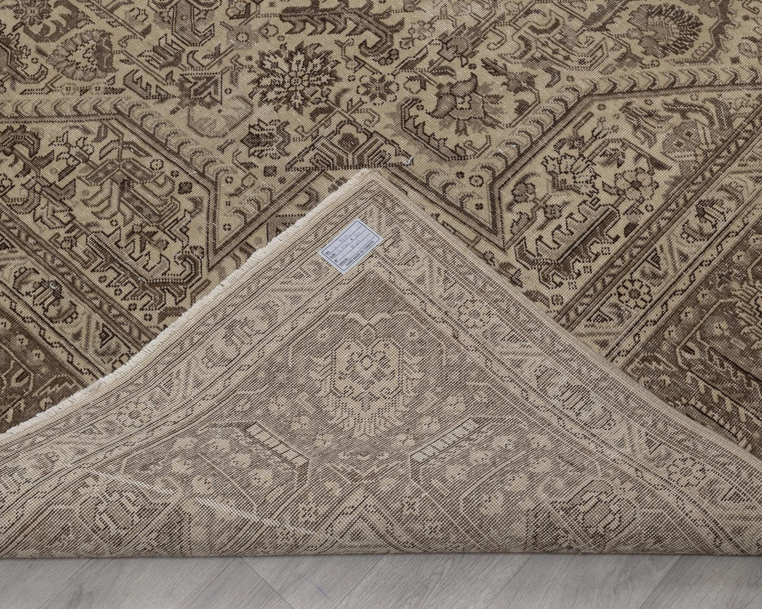 Multicolor Turkish Oushak Rug 11' x 13' 3" Hand-Knotted texture