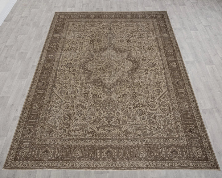 Multicolor Turkish Oushak Rug 11' x 13' 3" Hand-Knotted reverse