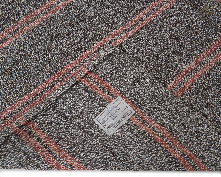 Gray Turkish Kilim Rug 3' 6" x 8' 6" Flat-Weave | No. VR53303