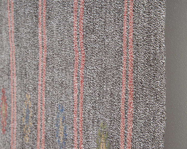 Gray Turkish Kilim Rug 3' 6" x 8' 6" Flat-Weave | No. VR53303