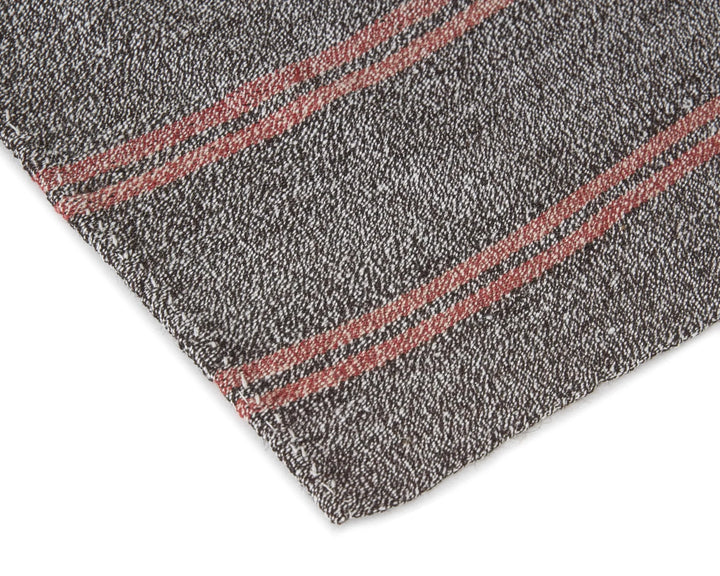 Gray Turkish Kilim Rug 3' 6" x 8' 6" Flat-Weave | No. VR53303