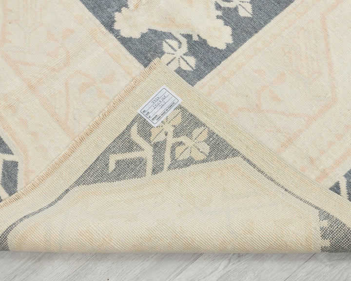 Beige Turkish Oushak Rug 8' 2" x 4' 9" Hand-Knotted | No. VR53308
