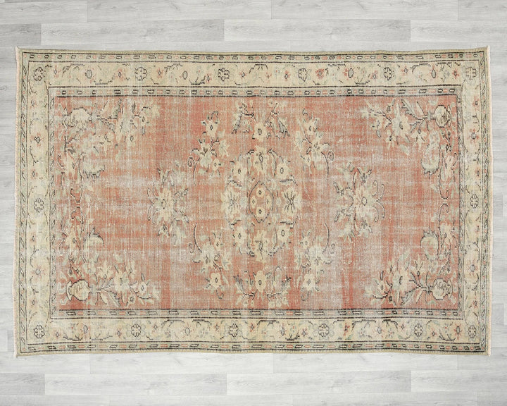 Multicolor Turkish Oushak Rug 5' 7" x 8' 2" Hand-Knotted | No. VR53362