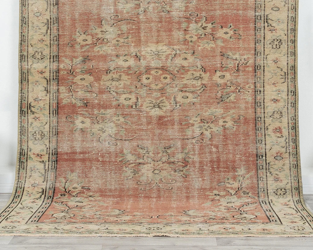 Multicolor Turkish Oushak Rug 5' 7" x 8' 2" Hand-Knotted | No. VR53362