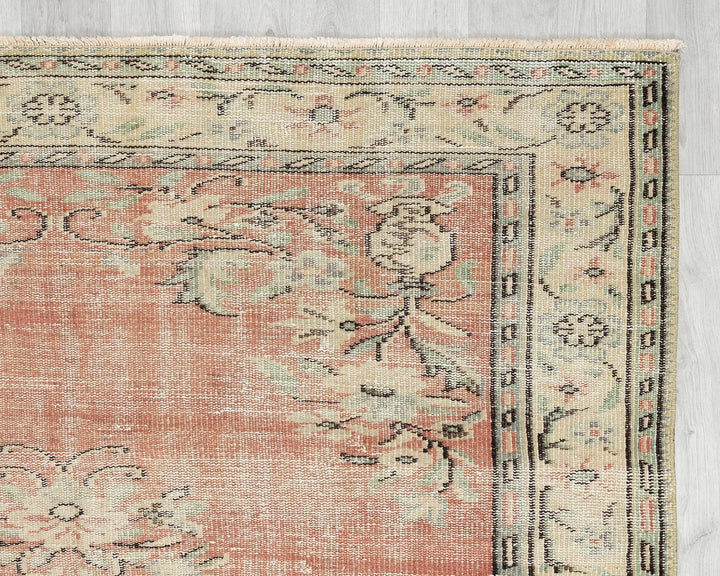 Multicolor Turkish Oushak Rug 5' 7" x 8' 2" Hand-Knotted | No. VR53362