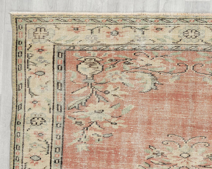 Multicolor Turkish Oushak Rug 5' 7" x 8' 2" Hand-Knotted | No. VR53362