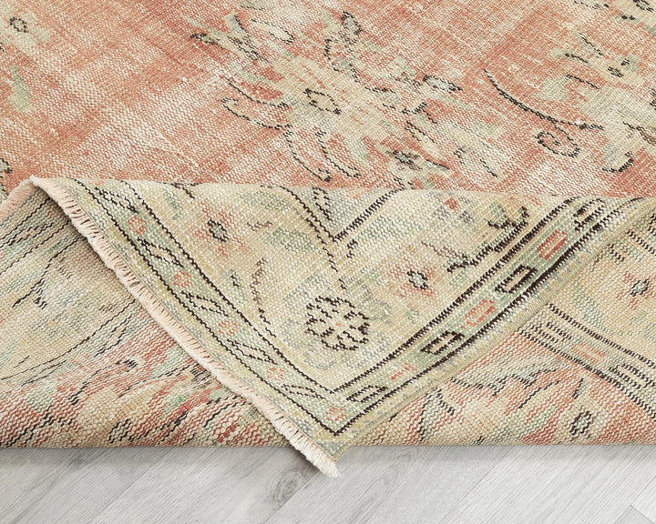 Multicolor Turkish Oushak Rug 5' 7" x 8' 2" Hand-Knotted | No. VR53362
