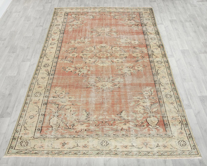Multicolor Turkish Oushak Rug 5' 7" x 8' 2" Hand-Knotted | No. VR53362